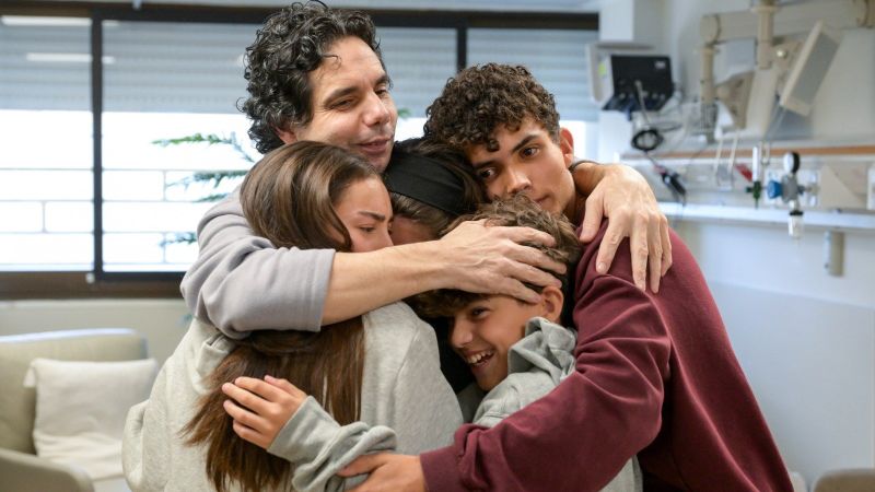 ‘It’s over, Dad’: Jubilant reunions as latest round of Israeli hostage releases passes smoothly